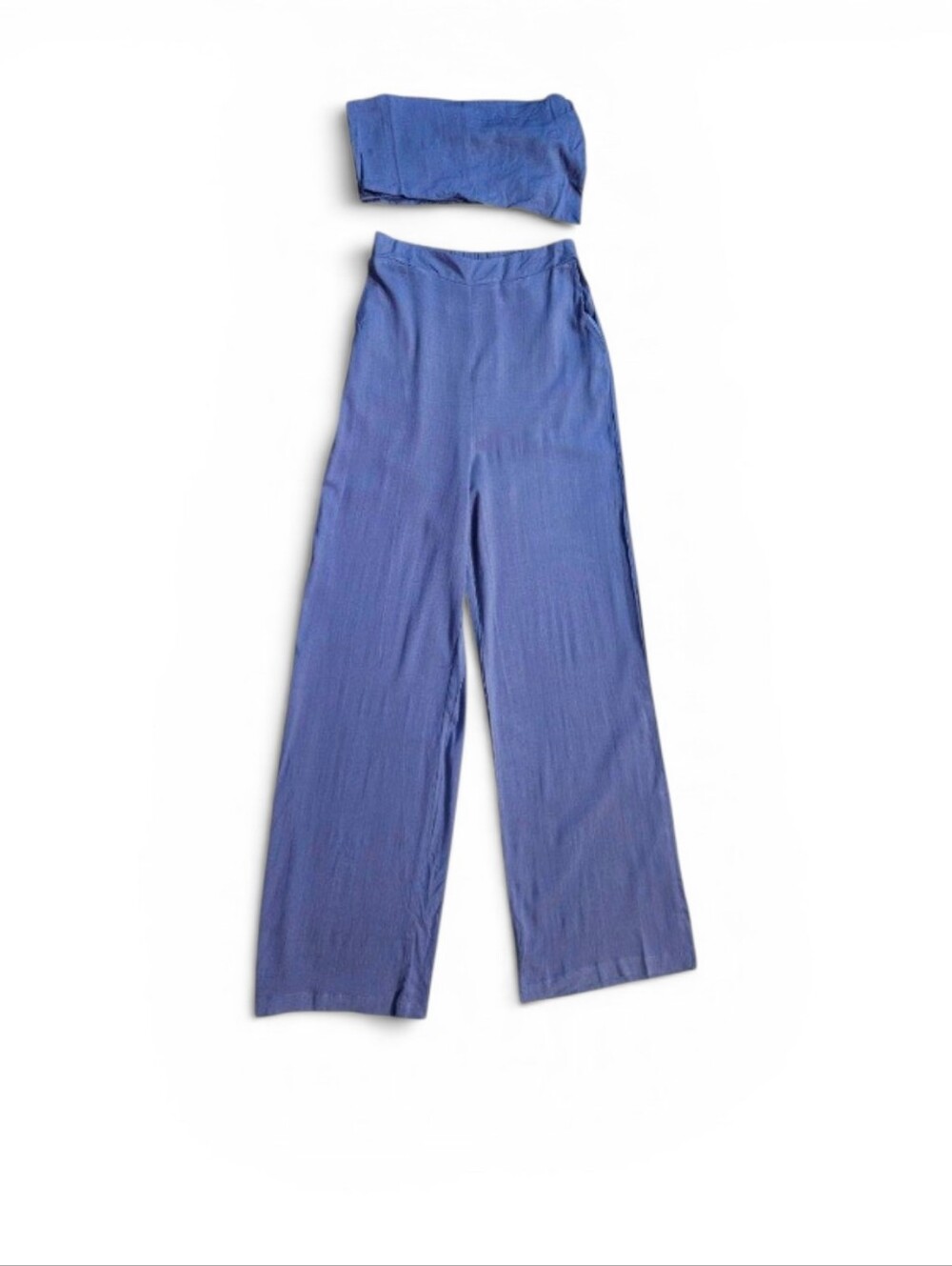 HYFVE Navy Wide-Leg Pants with Bandeau Set Large